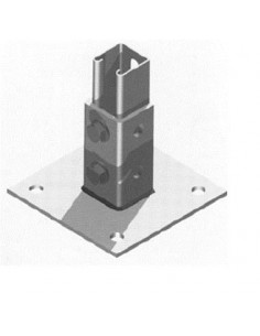Piastra base 4 fori h. 95 mm